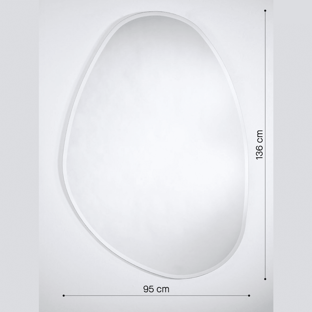 Pure Large Mirror | Organic Shape Beveled Edge Mirror Deknudt Mirrors 