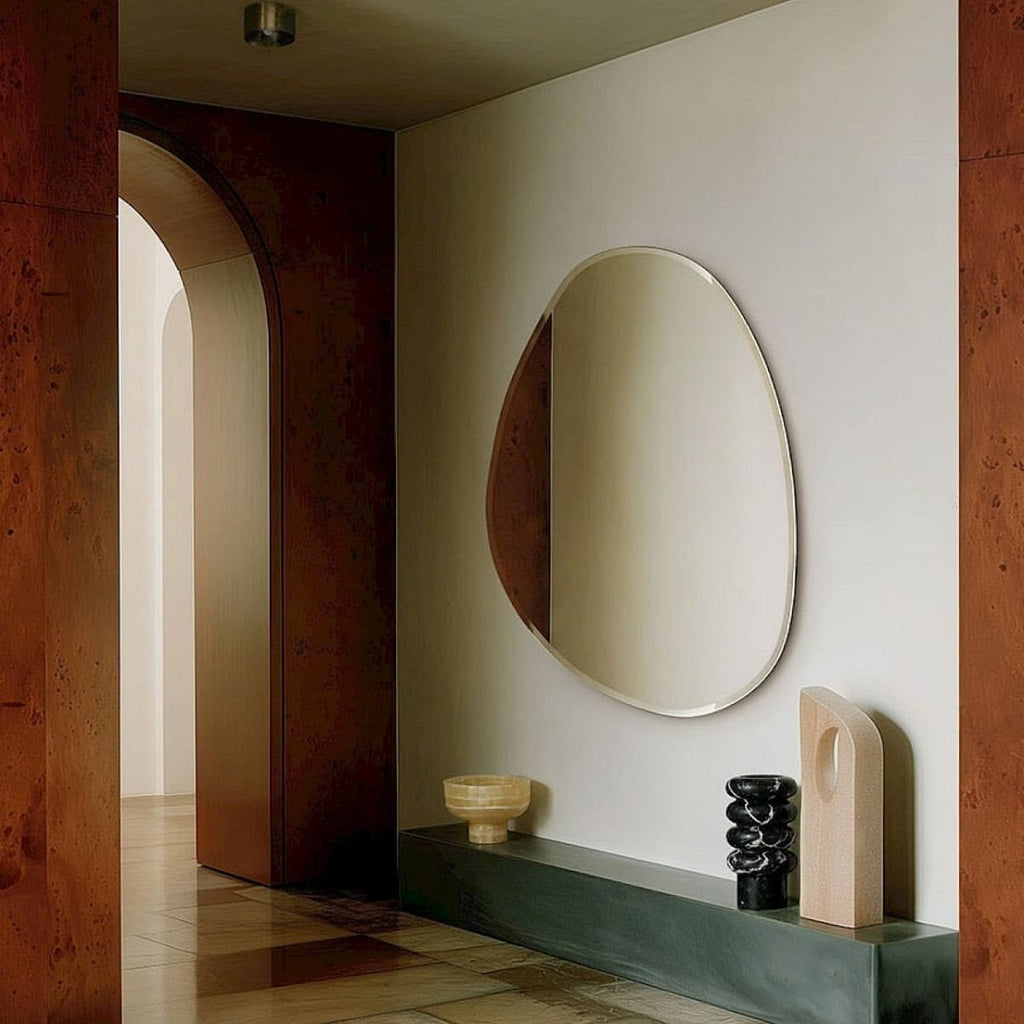 Pure Large Mirror | Organic Shape Beveled Edge Mirror Deknudt Mirrors 