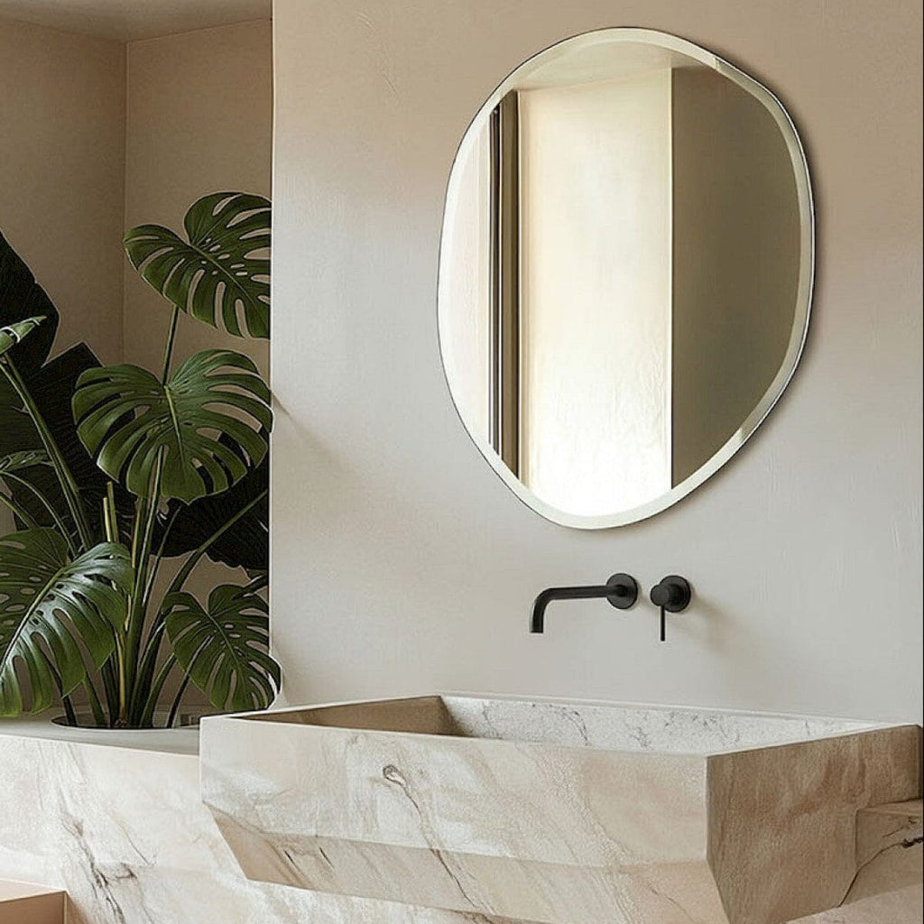Pure Medium Mirror | Organic Shape Beveled Edge Mirror Deknudt Mirrors 