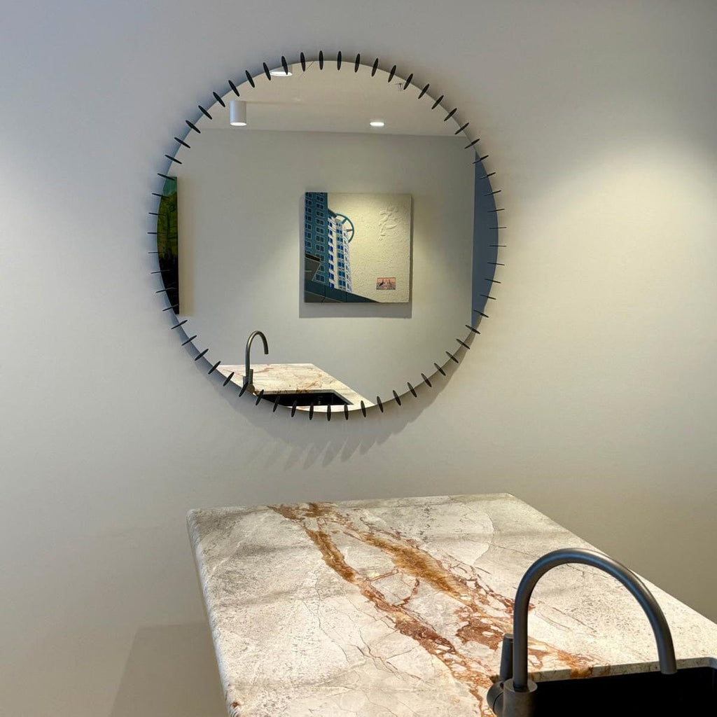 Ray Black Mirror | Geometric Disc Frame Mirror Deknudt Mirrors 