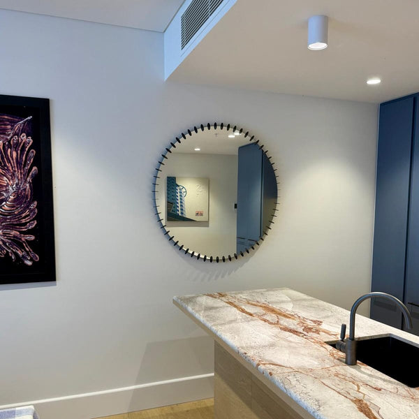 Ray Black Mirror | Geometric Disc Frame Mirror Deknudt Mirrors 