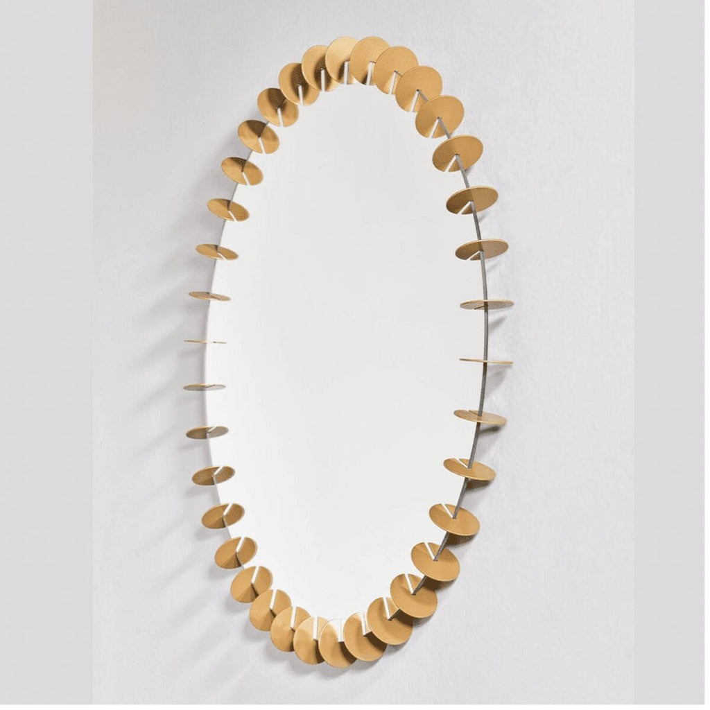 Ray Gold Mirror | Geometric Disc Frame Mirror Deknudt Mirrors 