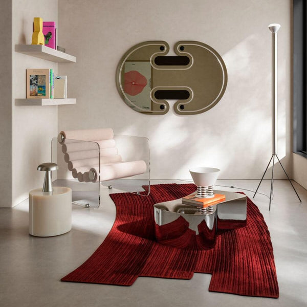 Satellite Black mirror, 150cm orbiting spheres design, Belgian-made by Deknudt Mirrors