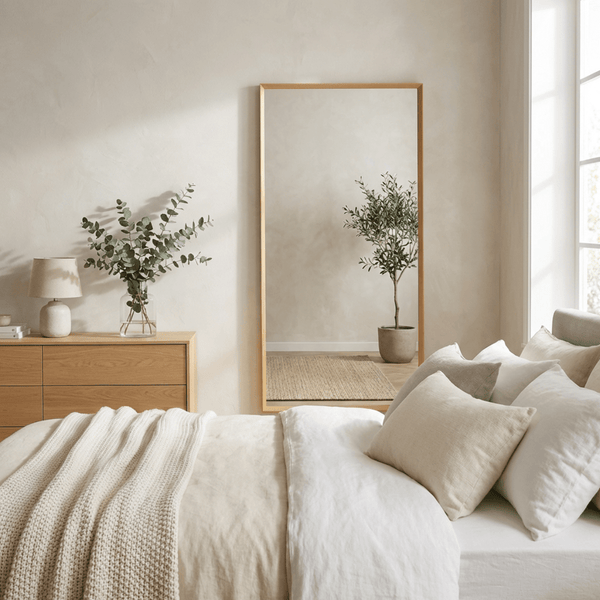 Velvet Ochre Rectangle Mirror | 150cm Bedroom Mirror Mirrors Deknudt Mirrors 