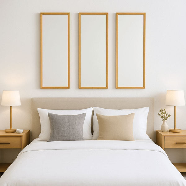 Velvet Ochre Small Mirror | 90cm Luxurious Velvet Material Mirror Deknudt Mirrors 