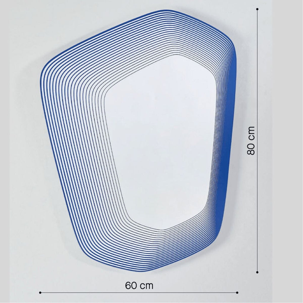 Vibe Blue Mirror | 80cm Irregular Shape Mirror Deknudt Mirrors 