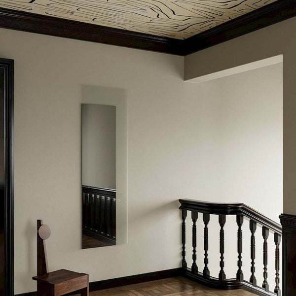 Void hall mirror, 175cm minimalist hallway design, handcrafted in Belgium by Deknudt Mirrors