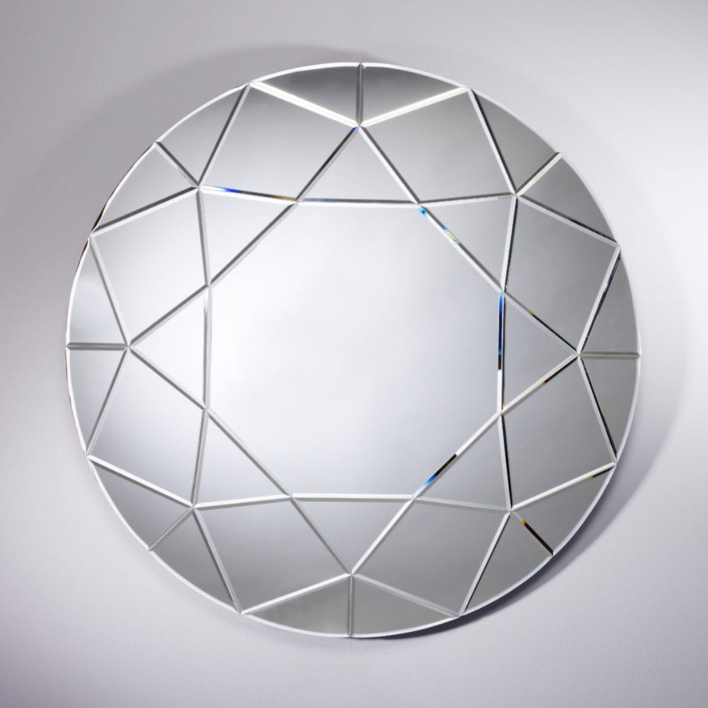Diamond Round Mirror Mirror Deknudt Mirrors 