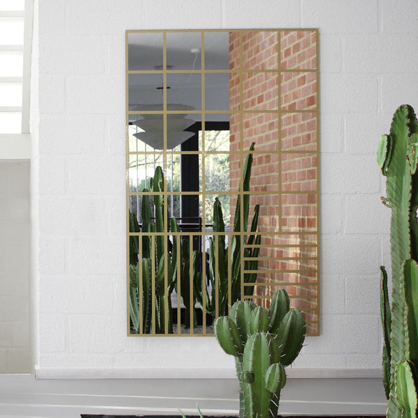 Grid Gold Mirror Mirror Deknudt Mirrors 