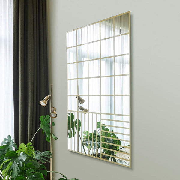 Grid Gold Mirror Mirror Deknudt Mirrors 